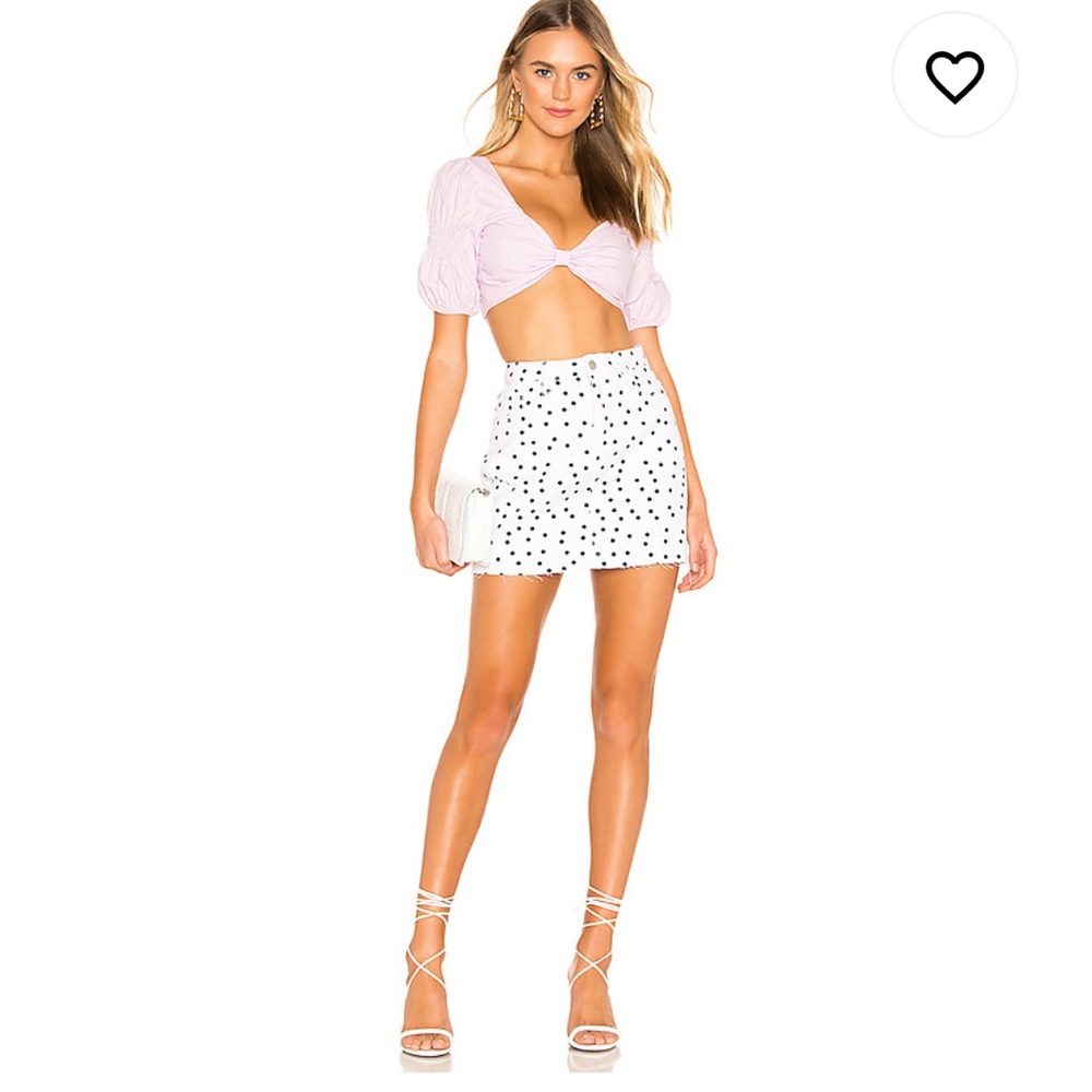 Superfine Lila polka dot skirt